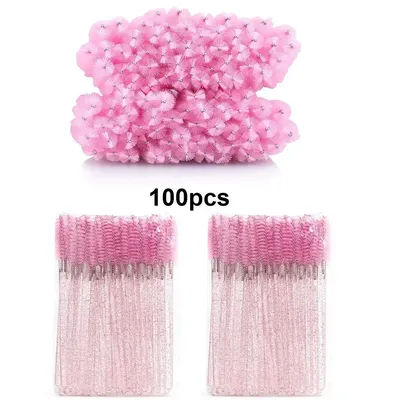 Wholesale 100pcs Disposable Eyelash Brushes Spoolies Micro Lash Mascara Wands Combs for Eyelash Extension Makeup Cosmetic Tools