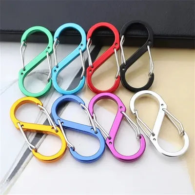 Stylish Double Carabiner Snap Hooks Lightweight Spring Clips For Keys Outdoor Camping EDC Climbing Backpack Gear Karabiner Set