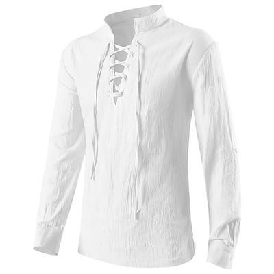 Medievale Steampunk 17° secolo Blusa / Camicia Pirata Vichingo Elfico Costume Per uomo Costumi da pirata Fantasia Mascherata Casual Quotidiano Adulti Camicia