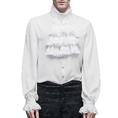Retrò Vintage Medievale Blusa / Camicia Mascherata Normale Principe Vampiro Aristocratico Costume Per uomo Costumi da pirata Fantasia Stile Steampunk Carnevale Capodanno Mascherata Evento / Festa