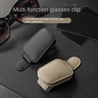 1Pc clip per occhiali per auto clip per occhiali da sole clip per occhiali da sole multifunzione clip per occhiali per auto in PU clip per biglietti per carte clip per interni per auto