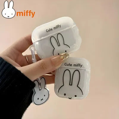 La simpatica custodia per cuffie Miffy Kawaii è adatta per Airpods 3a 4a generazione Airpods Pro2 Custodie protettive Apple Regalo per ragazza