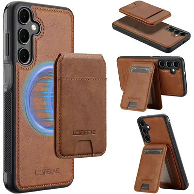 Detachable Leather Case For Samsung Galaxy S25 Ultra S24 Plus S22 S21 FE A55 A35 A16 A36 A56 A15 A14 Card Solt Wallet Phone Bag