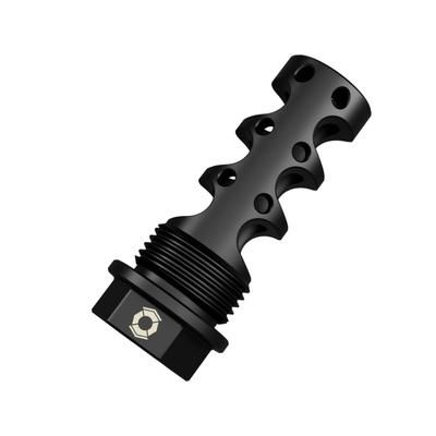 Infinite Product Solutions Gen 4 QD 3-Port Muzzle Brake 9mm Luger M13.5 x 1 LH Black Nitride G4-174-NTD-135LH-CW