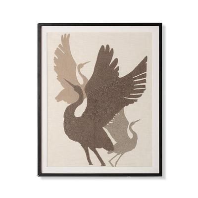 Crane Textile Beaded Wall Art - Frontgate