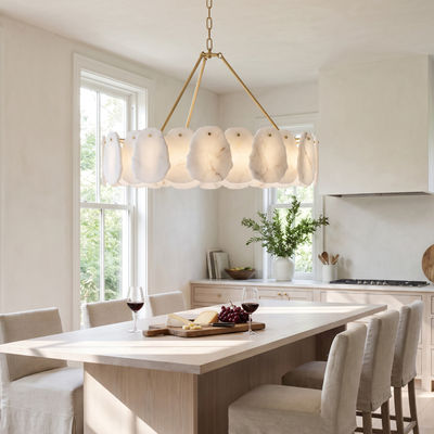 Alba | Alabaster Petal Chandelier | Warm White (3000k) / Medium | MOD LIGHTING