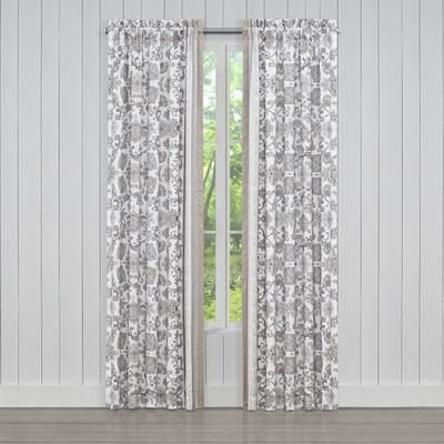 Chelsea Grey 84 Inch Window Panel Pair by Royal Court in Gray (Size ONE SIZE)