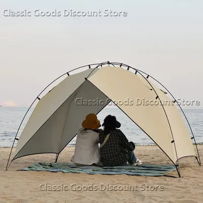 Lightweight 2–4 Person Camping Tent for Beach Park Waterproof Sun Shelter Shade Canopy Awning for Outdoor Fishing Family Arch 4