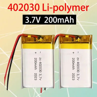 402030 200mAh 3.7V Batteria ai polimeri di litio per braccialetto intelligente Registratore vocale GPS Tablet PC Strumento di addestramento per animali domestici Webcam batterie