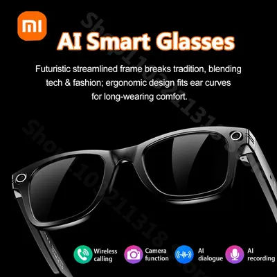 Xiaomi W600 Smart Glasses Take Pictures IP65 Waterproof Video Recording Bluetooth Music Calling AI Q&A Intelligent Sunglasses