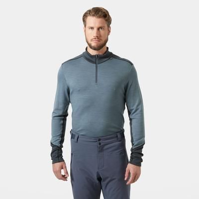 Helly Hansen Men's Lifa Merino Midweight 1/2 Zip Base Layer Navy M