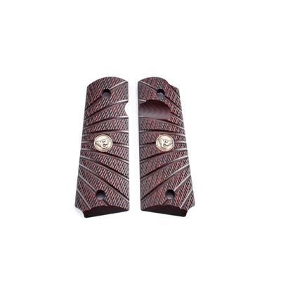Wilson Combat Full-Size Grip Black Cherry G10 Aggressive Starburst Pattern Beveled Bottom 738-FS-BB-BC