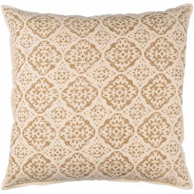 Scottsdale 18" Square Traditional Beige/Brown/Dark Red Throw Pillow - Boutique Rugs