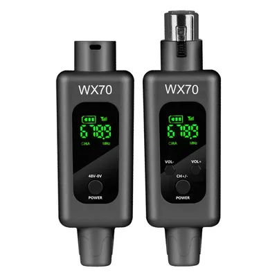 Professional UHF Wireless Microphone Converter Wireless System XLR Transmitter and Receiver Support 0V 48V Mics