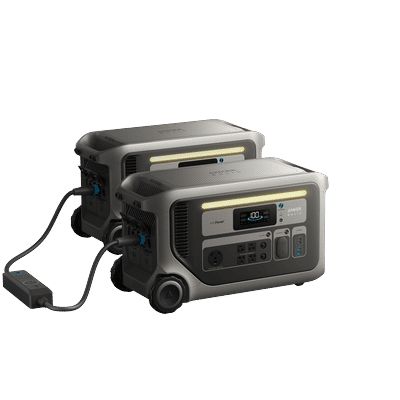 2× Anker SOLIX F3000 Portable Power Station + Double Power Hub