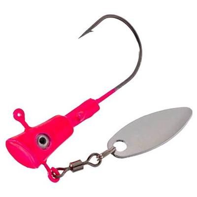 Leland's Lures Crappie Magnet Fin Spin Jig Head - Chartreuse