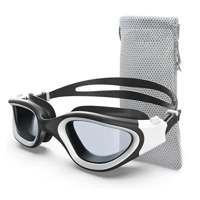 Lunettes de natation polarisées anti-buée et anti-UV pour hommes et femmes, étanches et ajustables en silicone