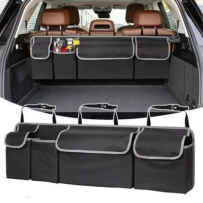 Organizer per bagagliaio auto di grande capacità con multi-tasche, borsa portaoggetti universale per sedile posteriore realizzata in resistente tessuto Oxford 600d per SUV, camion, accessori per auto
