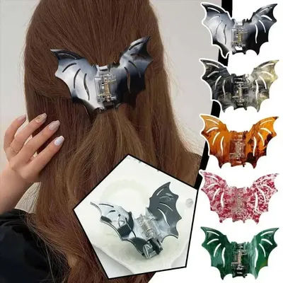 New Halloween Bat Hair Claw Clips For Women Girl Funny Hair Crab Shark Clip Butterfly Hairpin Lady Headdress Hair Accessories
