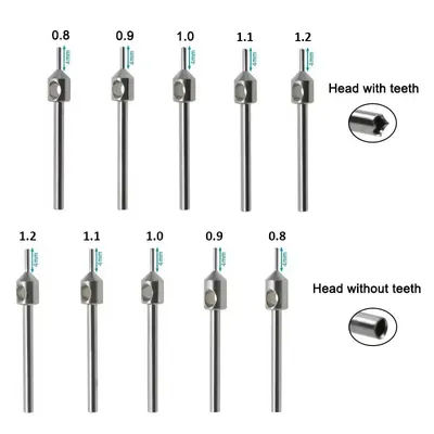 0.7, 0.8, 0.9, 1.0,1.1,1.2mm Stainless Steel FUE Punch Hair Transplant Implanter Not Shaving For Long Hair, 1/5/10PCS