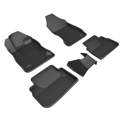 3D Mats USA Floor Made of Rubber Black Molded Liner, Front & Second Row, 3-year limited warranty L1SB03601509