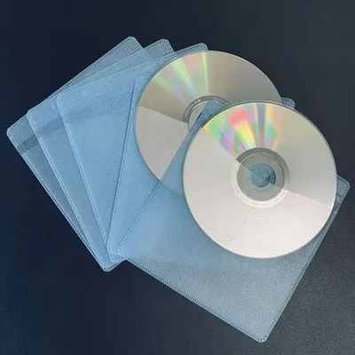 Dual-Sided Clear CD/DVD Collection,100-Piece Set with Scratch-Resistant Design, Dust-Proof, CD Slot Storage Bag, Various Colors
