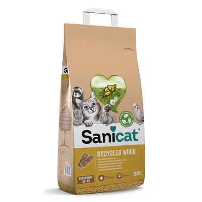 2x20l Recycled Wood Cat Litter Sanicat Cat Litter