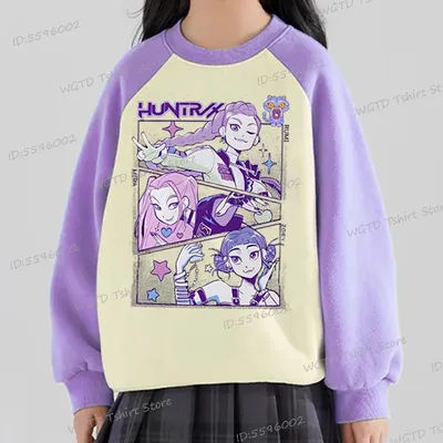 Bébé fille garçon vêtements KPop démon chasseurs mode sweat-shirt décontracté cadeau drôle pour les Fans haute qualité couverture en coton fille tenues haut