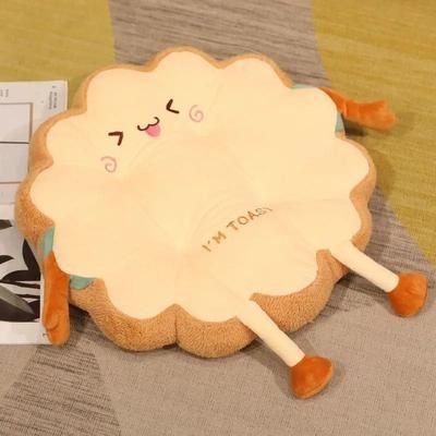 Toast Shaped Cute Chair Butt Cushion, Non Slip Plush Seat Pad For Office & Home shape C
