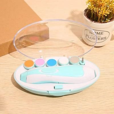 Multifunctional Electric Baby Nail Trimmer & Manicure Tool Set Safe Nail File Clippers For Newborns & Toddlers blue