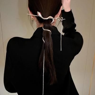 Elegant Snake Tassel Hair Clip Luxury Chinese Style Accessory Elegant Snake Tassel Hair Clip Luxury Chinese Style Accessory