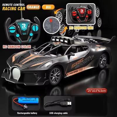 High Speed Remote Control Drift Car Off Road Racing Toy For Kids orange 9.84 In