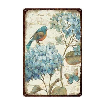 Vintage Flower Metal Tin Signs: Rose, Peony, Lavender Art Plaques For Home Wall Decor Garden Room Retro Poster Gift 18