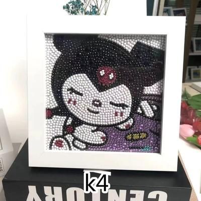 Kawaii Sanrio Diamond DIY Material Package: Wall Decoration Painting For Kids Melody Kuromi Cartoon Handmade Gift 5