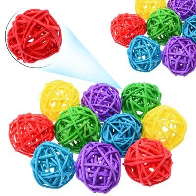 Colorful 10pcs lot Sepak Takraw Parrot Chewing Toy Balls: Bird Supplies Color: Random Color 10pcs