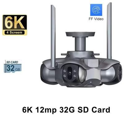 10K 6K WiFi PTZ Surveillance Camera With Auto Tracking And Four Lenses 6k Wifi + 32gb au
