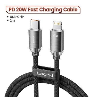 USB C To Lightning Cable, Fast Charging Type C Cable For IPhone 14 13 12 11 Pro Max, IPad, AirPods grey 1m