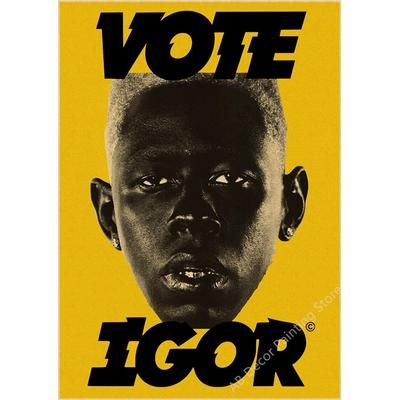 Flower Boy Tyler The Creator Poster Retro Kraft Paper Prints DIY Vintage Home Room Cafe Bar Art Wall Decor A4 8.3x11.8inch 1