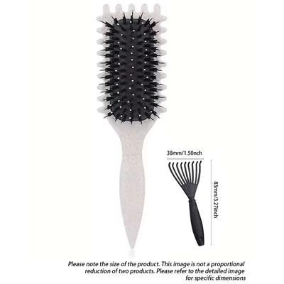 New Fashionable Massage Air Cushion Comb Bouncing Style Curly Hair Comb For Big Waves And Volume b Beige