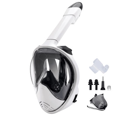 Full Face Snorkel Mask With Wide View And Camera Mount blackwhite s m
