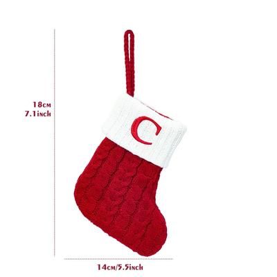 Premium Christmas Stockings & Tree Ornaments Set Snowflake & Letter Designs For Home Decor And Holiday Gifts c