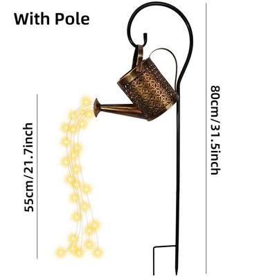 Solar Watering Can Light: Outdoor Garden Decor With Pole