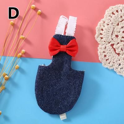 Premium Washable Parrot Pigeon Diaper With Bowtie Small, Medium, Large Sizes For Green Cheek Parakeet, Cockatiel, And Color: Navy Blue L