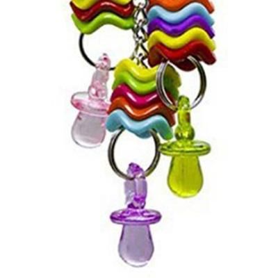 Colorful Parrot Hanging Toys: Swing, Chew, And Decorate With Bird Cage Accessories A