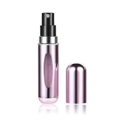 Travel Perfume Atomizer Spray Bottle Chrome Pink