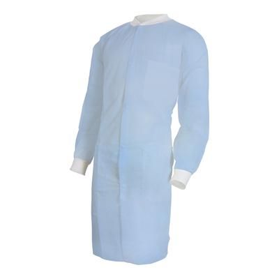 McKesson Lab Coat Blue Small / Medium Knee Length Spunbond Polypropylene Disposable (1207907_CS)