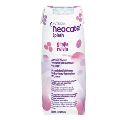 Neocate Splash Pediatric Oral Supplement Grape Flavor 8 oz. Carton Liquid Amino Acid Food Allergies (1065636_CS)
