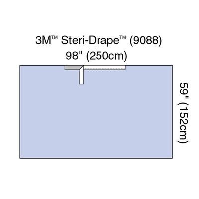 3M Steri-Drape Surgical Drape Adhesive Towel Drape 98 W X 59 L Inch Sterile (559271_CS)