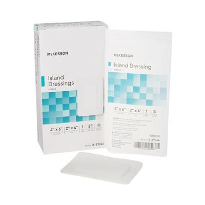 McKesson Island Dressing 4 X 6 Inch Rectangle Sterile (488923_BX)