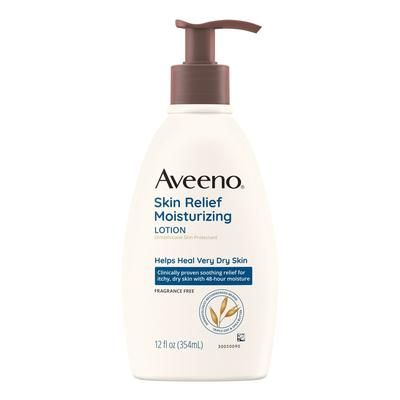 Aveeno Skin Relief Hand and Body Moisturizer 12 oz. Pump Bottle Unscented Lotion (1228809_EA)